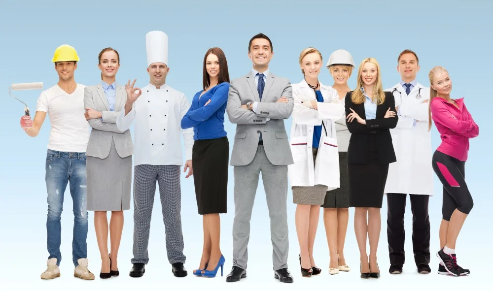 Personer med forskellige jobs